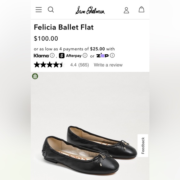 Sam Edelman Felicia Ballet Flat - Picture 1 of 8